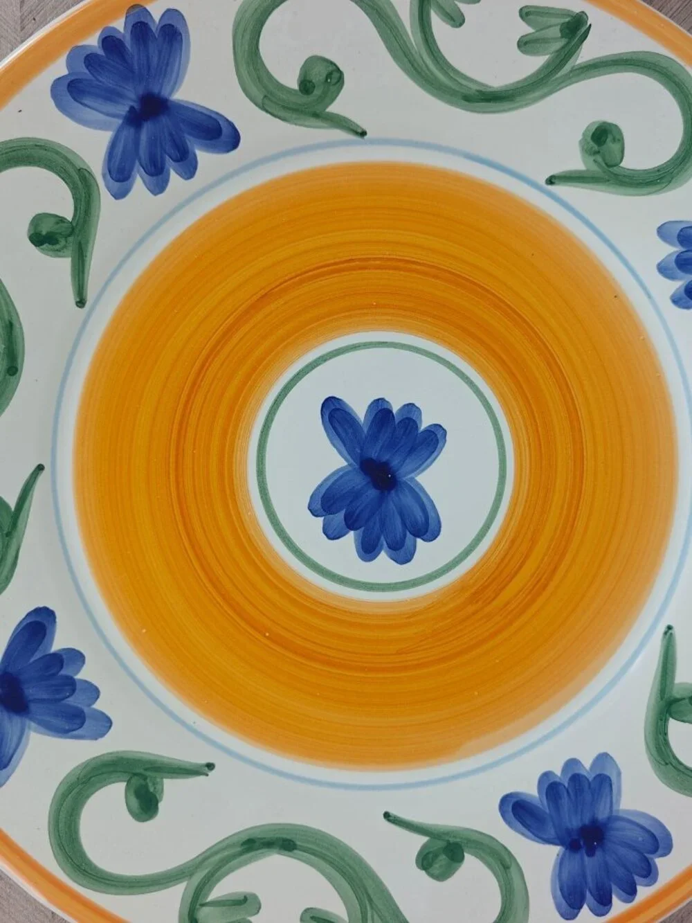 Williams-Sonoma Sunshine Ceramic Dinner Plates Set Of 4 Floral Design Italy